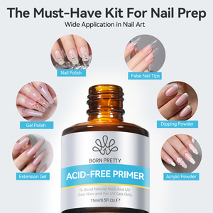 BORN PRETTY <span class=keywords><strong>Kit</strong></span> Preparador de <span class=keywords><strong>Uñas</strong></span>, Deshidratador y Primer sin Ácido <span class=keywords><strong>para</strong></span> <span class=keywords><strong>Uñas</strong></span> Acrílicas, Secado Rápido, Adhesión Superior, Marca Privada - Product Image 6