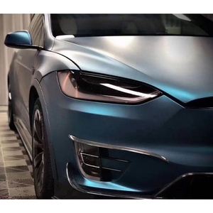 Kit carrosserie en fibre de carbone RZ pour modification et amélioration de voitures 2015-2025, comprenant lèvre avant, lèvre arrière, aileron arrière et jupes latérales, compatible avec Tesla Model X - Product Image 1