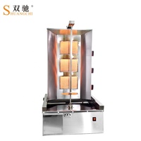 Machine à Kebab et Shawarma Professionnelle Commerciale à 3 Brûleurs au Gaz, Équipement de Comptoir pour Restaurants, Fabrication Chinoise