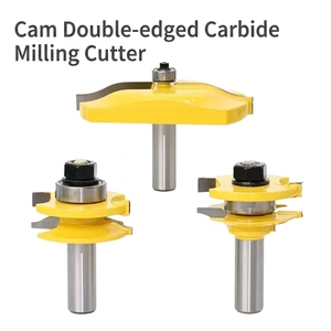 Fresa de doble filo estilo cam, de carburo sólido, resistente al desgaste, para corte de madera, MDF y contrachapado a alta velocidad en CNC, OEM - Product Image 1