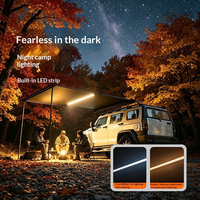 Auvent latéral de tente de voiture en alliage d'aluminium, abri pare-soleil occultant anti-UV, gazebo imperméable pour extérieur, avec éclairage LED pour camping-car/VR