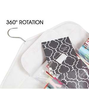 Sac de rangement vertical suspendu de luxe transparent multi-poches avec crochet métallique pour papier et organisateur de bureau à domicile en tissu PVC PP - Product Image 3