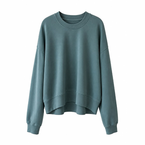 Wholesale Ladies <b>Sweatshirt</b> Soft Cotton Blend Crew Neck <b>Long</b> Sleeve Casual Women <b>Sweatshirt</b> for Daily Wear Supplier for Casual - Product Image 5
