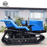 Layanan Purna Jual Lengkap Crawler Rotary Tiller FULCORE Sasis Tugas Berat Pengoperasian Mudah untuk Pekerjaan Pertanian Traktor Crawler