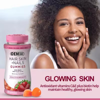 Complément alimentaire de marque privée pour la santé, blanchiment de la peau, collagène, gommes pour les cheveux, la peau et les ongles