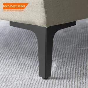 Toco Antique Curved Leveling 1/4-20 Socks Pad Wraps Withwheel Wheels Sofa Corner Leg Metal Feet For Furniture Modern Metal Chrom