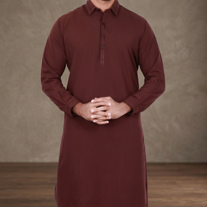 Trajes Tradicionales Shalwar Kameez para Hombre en Seda y Algodón Sin Arrugas para Todas las Temporadas - Product Image 2