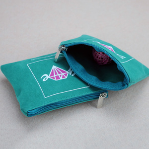 Custom Zipper Jewelry Pouch with logo Silk Printing Portable Suede Bag Exquisite Package Velvet Bag for Jewellery Storage - Product Image 1