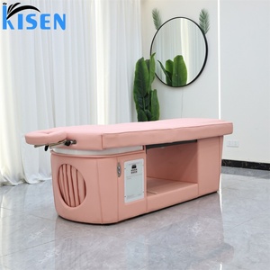 เตียงสระผม Kisen Salon พร้อมสปาหัวแบบญี่ปุ่นและอ่างแช่เท้าระบบไฮโดรซีร์คูเลชั่น ไฟ LED อบไอน้ำ ปรับแรงดันไฟฟ้าได้ จัดส่งรวดเร็ว - Product Image 1