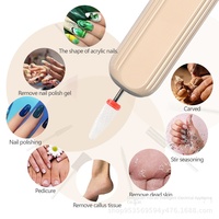 Perceuse à ongles électrique, lime à ongles rechargeable, outil de retrait des cuticules, kit de polissage haute performance