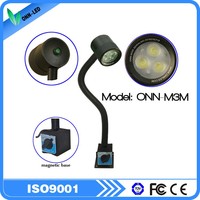 Lampe de travail LED portable ONN-M3M DC24V 370lm col de cygne flexible avec base magnétique lumière blanche froide 6500K CCT corps en aluminium