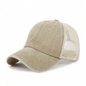 Gorra de béisbol vintage con logotipo personalizado OEM de fábrica al por mayor, gorras de malla, gorra de béisbol lavada - Product Image 4