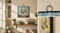 Décoration murale moderne en métal, Van Gogh, Fleurs d'amande, Peinture décorative en fer pour salon