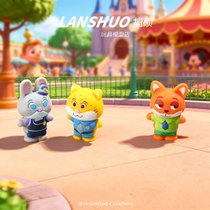 <b>Rainbow</b> <b>Candy</b> DIY Creative Studio Miniature 3D Animal Figures Cartoon Cute Keychain Accessories Unisex Toy Set - Product Image 3