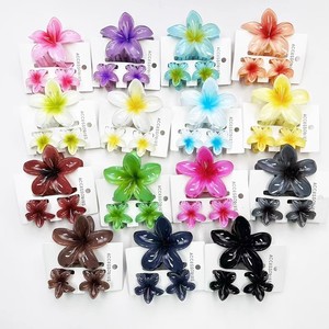 Venta al por Mayor Lote de 3 Pinzas para <span class=keywords><strong>el</strong></span> Pelo con Flores de Plumeria y Bauhinia Hawaiana en Colores Degradados Dulces de Verano para Niñas y Mujeres - Product Image 6