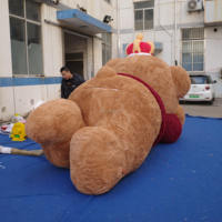 Mascotte gonflable géante en forme d'ours moelleux, publicité promotionnelle gonflable pour les événements et festivals sur le thème de l'amour