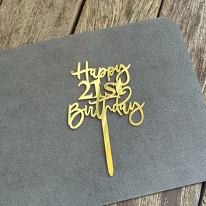 NUEVO Cake Topper Decoraciones Happy 18th 21th 30th 40th 50th 60th 70th Birthday - Product Image 4