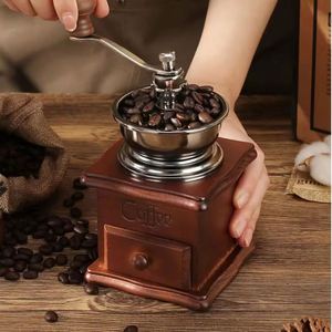 Coffee Accessories <b>Gift</b> <b>Box</b> High Quality Hot Sale Wood Manual Coffee Grinder with Glass French Press 2026 New Ideas - Product Image 3