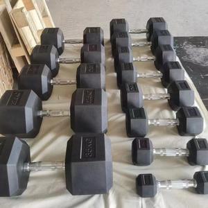 工場直販ジムカスタムダンベルゴム六角ダンベルセット無料重量商用 - Product Image 6