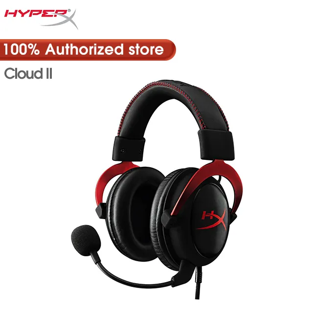 100% orijinal toptan fiyat Kingston hyperx oyun kulaklığı bulut 2 ii mikrofon ile kablolu kulaklık