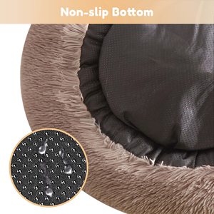 Cama de lujo de felpa suave para perro Donut calmante Dropshipping lavable Extra grande perro sofá gato redondo camas para mascotas - Product Image 6