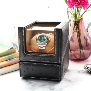 Penggulung Jam Tangan Otomatis Putar 1 Jam Tangan Tunggal Kulit Persegi Mewah Smart Gyro Orbit Berkualitas Tinggi Custom Display Grain Drawer Kayu - Product Image 2