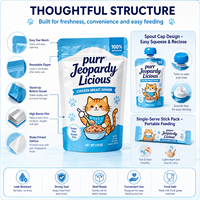 Pochette multi-couches haute barrière avec bec verseur pour aliments liquides pour animaux de compagnie, idéale pour la sauce et la soupe biologiques pour animaux