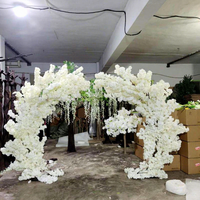 Arche de mariage en fleurs artificielles, arbre artificiel, arche de cerisier, décoration de mariage, toile de fond, arche de cerisier en soie pour scène événementielle