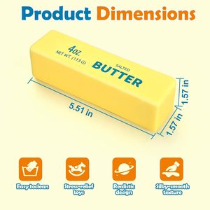 Giant PU Butter Stick Squishy Toy Slow <b>Rebound</b> Milk Brick Bun Super Soft Squishies Stress Relief Fidget Toy for Kids Adults - Product Image 2