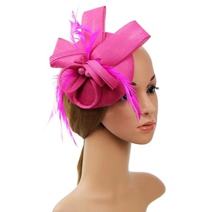 Femmes filles sinamay comme le kentucky derby chapeaux de plumes pince à cheveux bandeau fête fascinators chapeau - Product Image 3