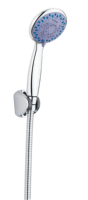 Ensemble de pommeau de douche pressurisé à cinq vitesses, bras de douche chromé en plastique ABS, buse de pulvérisation simple, accessoires de salle de bain