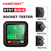HABOTEST HT97D Détecteur de polarité de prise électrique, testeur de séquence de câblage, détecteur de tension domestique, testeur de fuite de courant, interrupteur de test EU