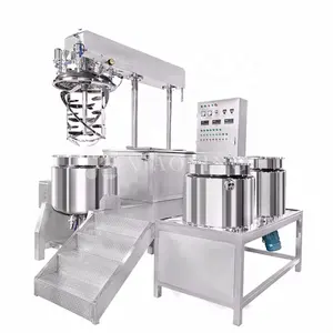 300L Plc Control Automatic Vacuum Emulsifier Equipment Vacuum Emulsifier Mixing Machine For Body Butter
