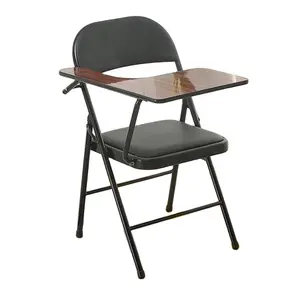 High quality folding metal school training chair office lecture reporter chair training chair with writing board