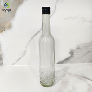 Bouteille de vin de Bordeaux 500 ml à prix d'usine, bouteille de vin en verre mince de Bourgogne, bouteille de vin en verre vert antique avec bouchon à vis, bouteille de champagne en verre - Product Image 1