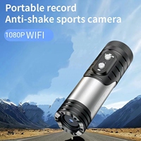 Caméra de casque de vélo Full HD 1080P 2MP CMOS étanche avec lampe torche intégrée, WiFi, caméra d'action sportive extérieure, caméra embarquée pour moto