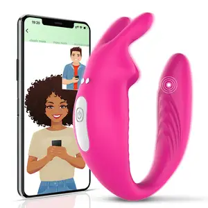 Diskon grosir Haila versi aplikasi resonansi pasangan (mawar) vibrator seks dewasa wanita untuk jari steker anal bergetar