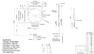 Écran OLED rond le plus populaire de 0,75 pouce 128x128 avec interface SPI et I2C, petit écran LCD circulaire de 0,75 pouce - Product Image 5