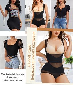 Push-up body met mesh, shapewear, buikverstevigend, billenliftend, tailletrimmer, body shaper voor dames - Product Image 5