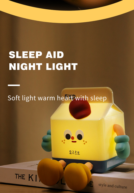 Cute Cartoon Duck Shaped Rechargeable LED Night Light Timing Lamp For Kids Bedroom Halloween Christmas Home Decoration