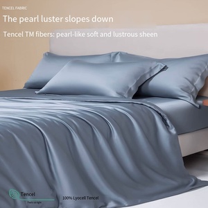 Parure de lit de luxe quatre pièces en coton, housse de <span class=keywords><strong>couette</strong></span> rafraîchissante et soyeuse en soie glacée pour l'été - Product Image 3