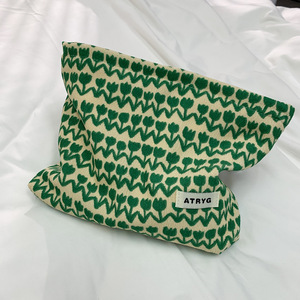 Borsa Cosmetica Vintage con Cerniera e Motivo Floreale, Portatile da Viaggio, Borsa per il Lavaggio - Product Image 4