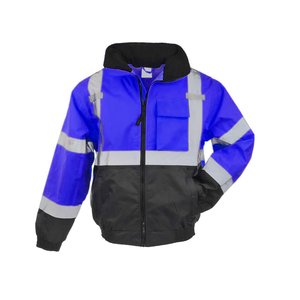 Veste de sécurité réfléchissante haute visibilité pour l'hiver, vêtements de travail thermiques isolés pour le froid - Product Image 1