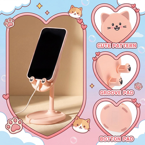 Soporte para Teléfono con Diseño de Gato Adorable, Altura Ajustable para una Visualización Multiángulo - Product Image 6