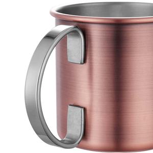 थोक प्राचीन बीयर वोडका कॉपर प्टेड मग 16 औंस स्टेनलेस स्टील धातु क्लासिक शिविर यात्रा पोर्टेबल कॉफी दूध कप - Product Image 6