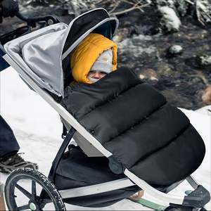 Removable Warm Coral Fleece <b>Lined</b> Stroller Bunting <b>Bag</b> Footmuff Anti-Kick <b>Sleeping</b> <b>Bag</b> - Product Image 3