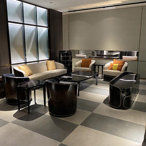 Ensemble de canapé en flanelle en forme de L de luxe léger <span class=keywords><strong>Vuitton</strong></span>, housse amovible lavable, cadre en bois massif, design post-moderne pour grand appartement - Product Image 2