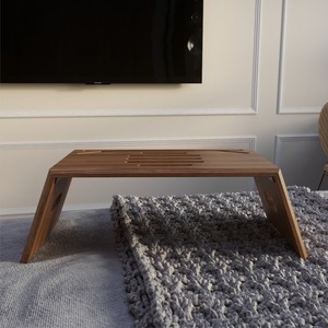 Solid Wood Coffee <b>Table</b> 69.2x30x23cm Minimalist Design Portable Bedroom Living Room Balcony Use - Product Image 4