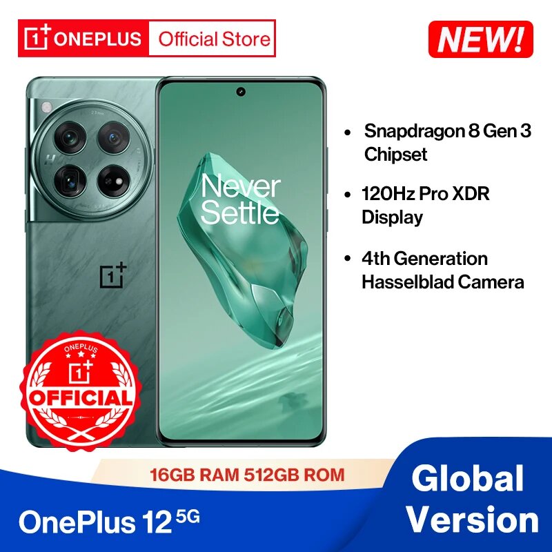 OnePlus 12 Global Version: 16GB RAM, 512GB Storage, Snapdragon 8
