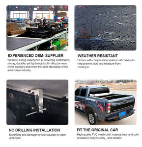 Cubierta Rígida Triple Plegable de Aluminio Suave de Alta Calidad para Camionetas <span class=keywords><strong>4x4</strong></span>, Directo de Fábrica, para Isuzu DMax, <span class=keywords><strong>Toyota</strong></span> <span class=keywords><strong>Hilux</strong></span>/Ranger/Chery/Ram - Product Image 5